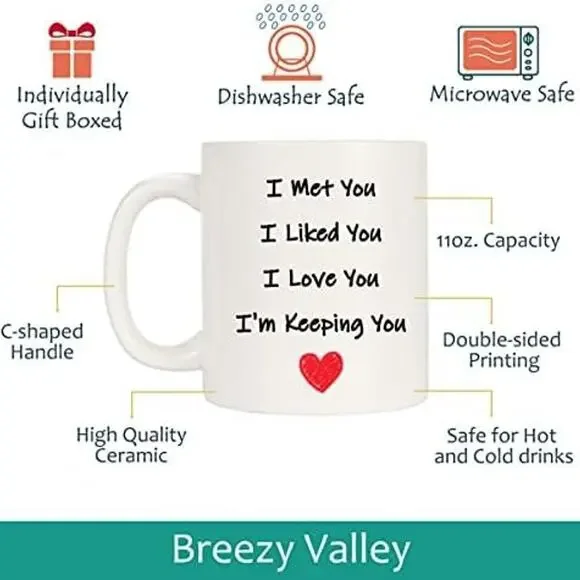 Breezy Valley I Love You Gifts for Her Wife Girlfriend Mug, Valentine's Day Gift - Picture 3 of 6
